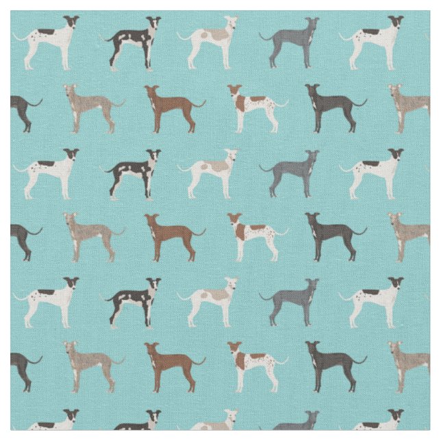 Italienisches Windhund-Stoff-Hellblau Stoff (Nahaufnahme)