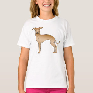 Italienisches Windhund-Welpen-Cartoon-Hund-Design T-Shirt