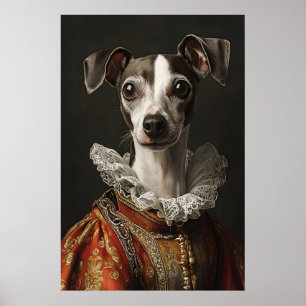 Italienisches Windspiel-Renaissance-Porträt, Lusti Poster