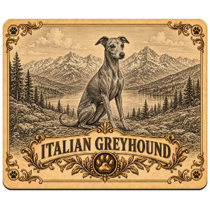 Italienisches Windspiel, Vintage Heritage Dog Mousepad