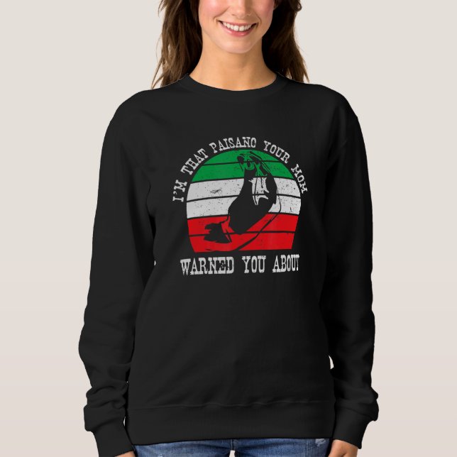 Italienisches Zitat Paisano Hand Gesture Paisan It Sweatshirt (Vorderseite)