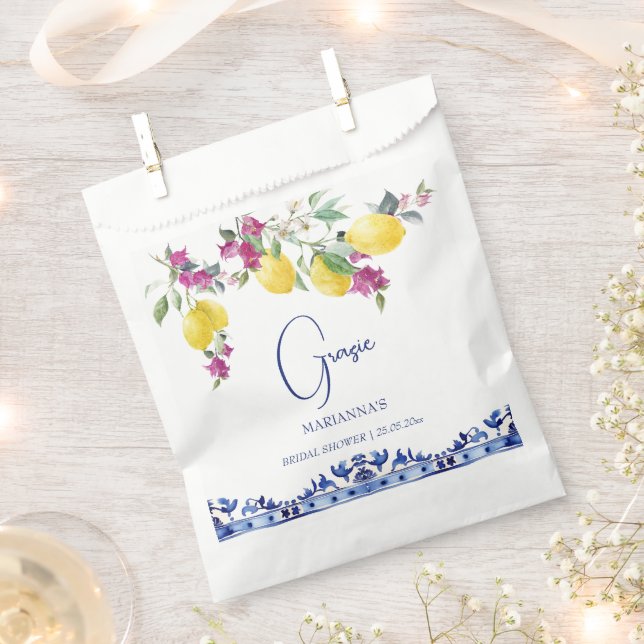 Italienisches Zitronenbougainvillea Zitrusfrüchte  Geschenktütchen (Ausgeschnitten)