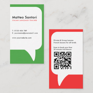 Italienischlehrer QR-Code Visitenkarte