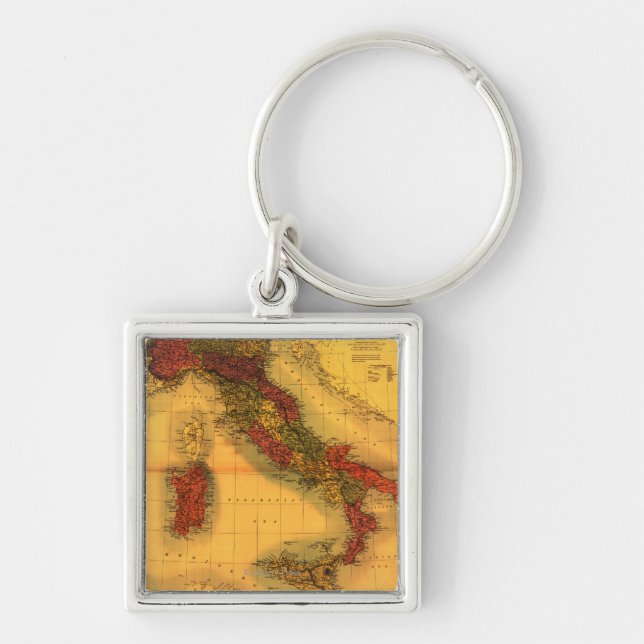 ItalienPanoramakarte Italien Schlüsselanhänger (Vorne)