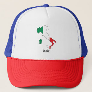 Italiens Flagge innerhalb seiner Karte - Sammlung  Truckerkappe