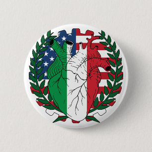 Italo-American USA USA Vereinigte Staaten Italien  Button