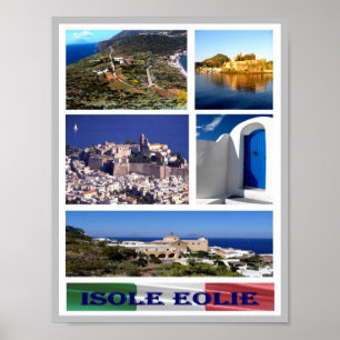 Italy - Aeolian Islands - Mosaic - Poster