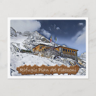 italy - alpine hut Pian dei Fiacconi - Dolomiti - Postkarte