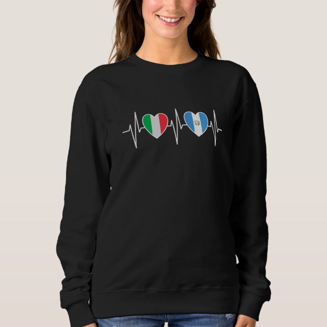 Italy And Guatemala Guatemalan Flag Flags Premium Sweatshirt (Vorderseite)