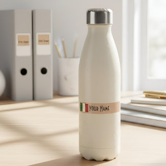 Italy Art Deco Flag | Custom Waterproof Name Label Etiketten