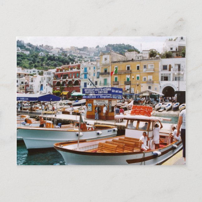 Italy,   Boat terminus,  Capri Postkarte (Vorderseite)
