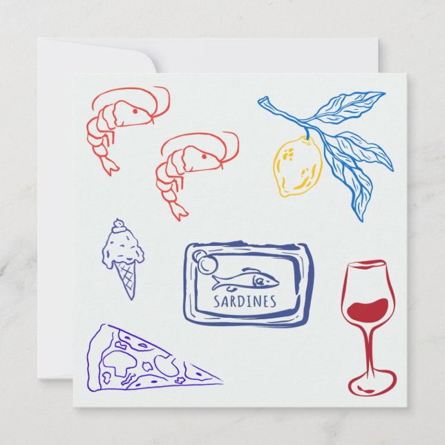 Italy Coastal Food Karte (Vorderseite)