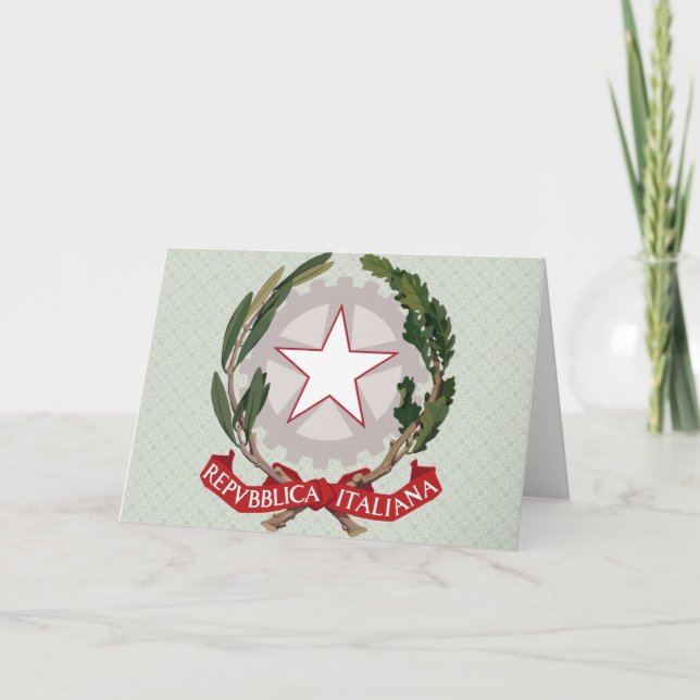 Italy Coat of Arms detail Karte (Vorderseite)