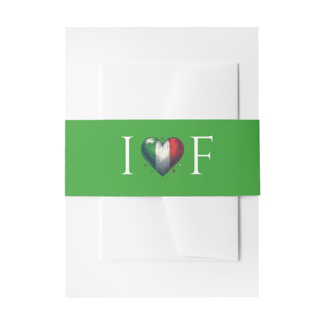 Italy Couple Wedding Einladungsbanderole (Vorderseite Beispiel)