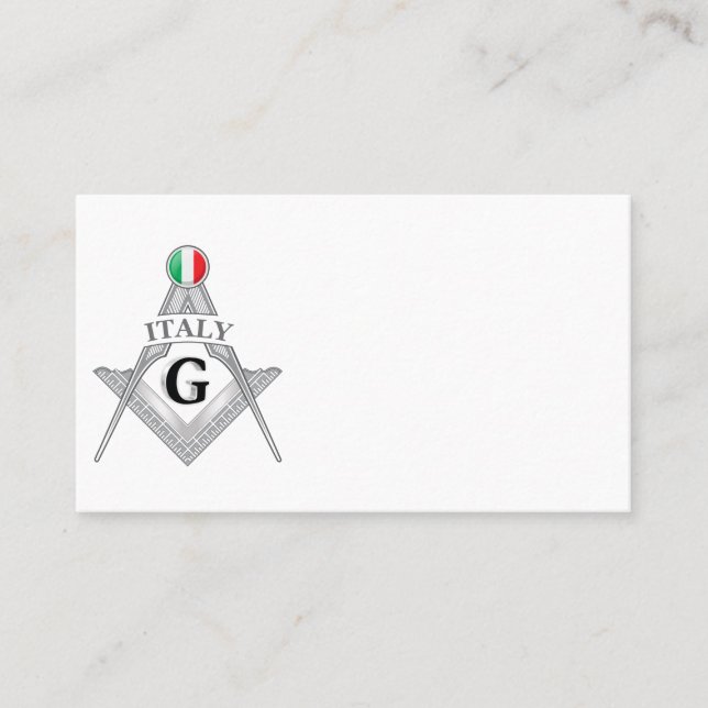 Italy freemasonry sign visitenkarte (Vorderseite)