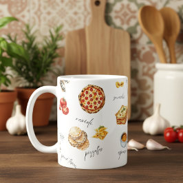 Italy Fun Food Chef Colorful Kaffeetasse