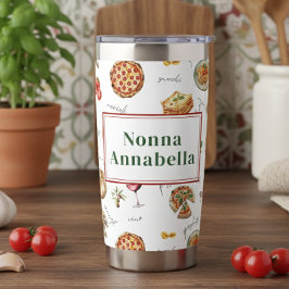 Italy Fun Food Chef Colorful Thermobecher