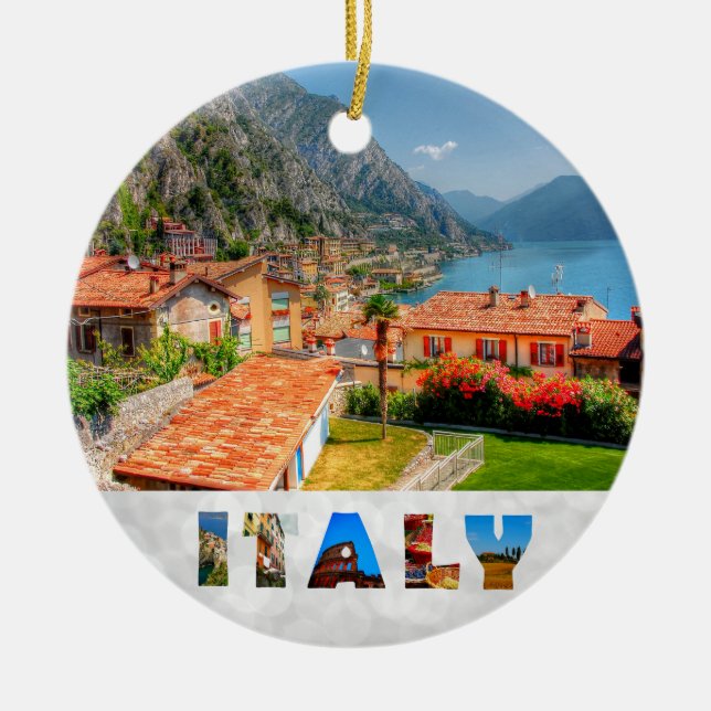 Italy Limone Sur Garda Christmas Keramik Ornament (Vorne)