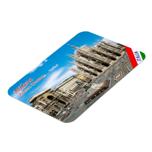 Italy - Lombardy - Milan - Duomo  Square - Magnet (Linke Seite)