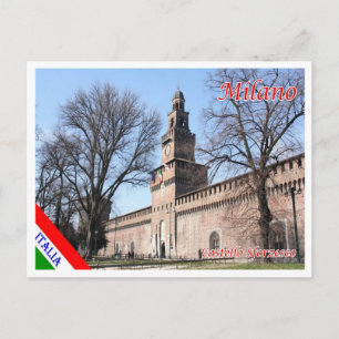 Italy - Lombardy - Milan - Sforzesco Castle - Postkarte