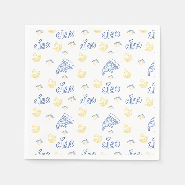 Italy Lover– Ciao Italian Vibes Serviette (Vorderseite)