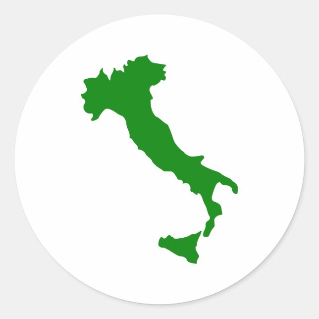 Italy Map Runder Aufkleber (Vorderseite)