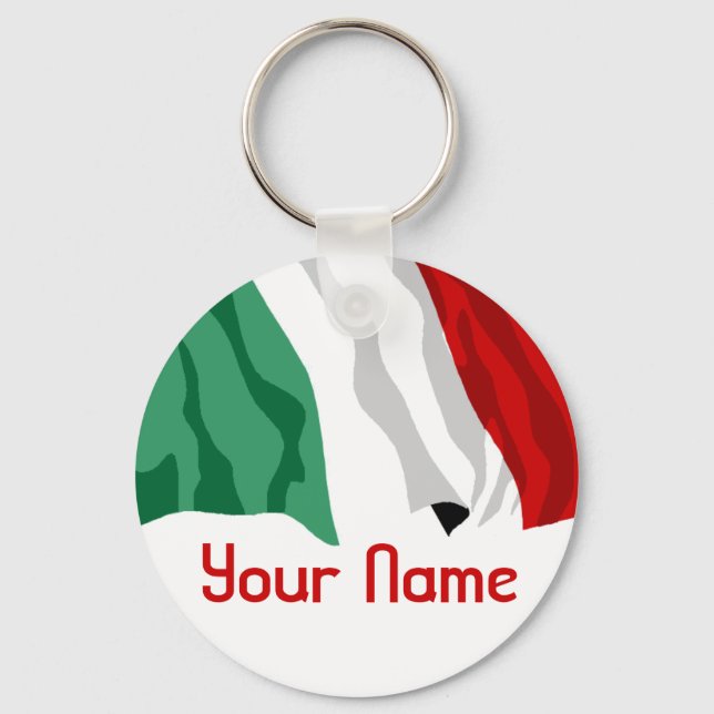 Italy- Name -  FLAG Schlüsselanhänger (Vorderseite)