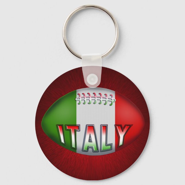 Italy Rugby Ball Schlüsselanhänger (Vorderseite)
