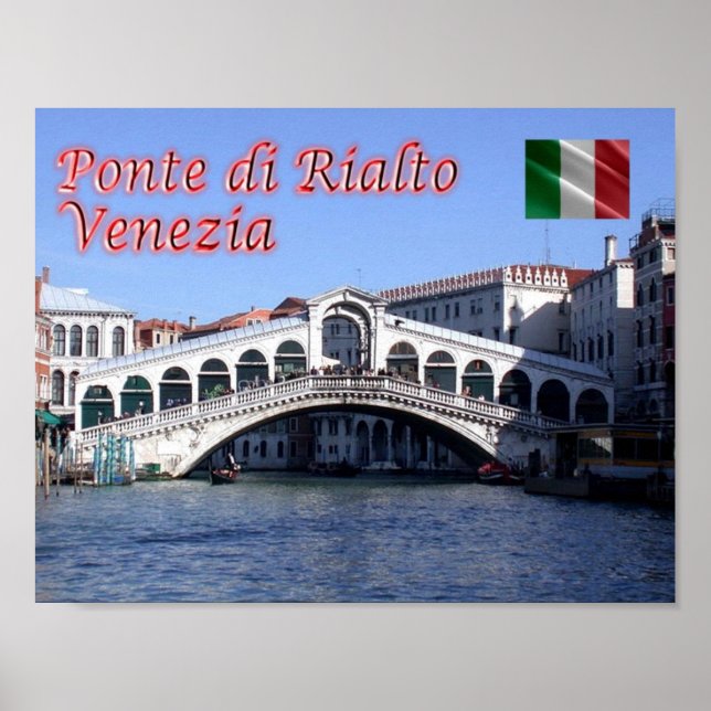 Italy - Venice - Rialto Bridge - Poster (Vorne)