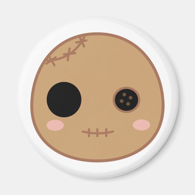 Itami, der Voodoo-Puppenkopf Magnet (Vorne)