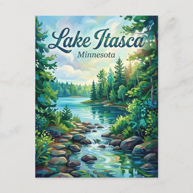 Itasca State Park Minnesota Postkarte (Vorderseite)