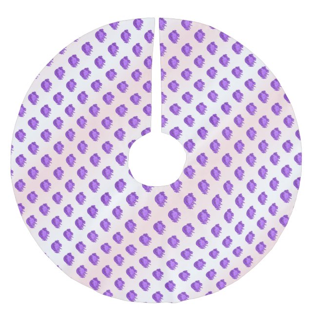 ITD-Beeren und -Creme Polyester Weihnachtsbaumdecke (Vorderseite)