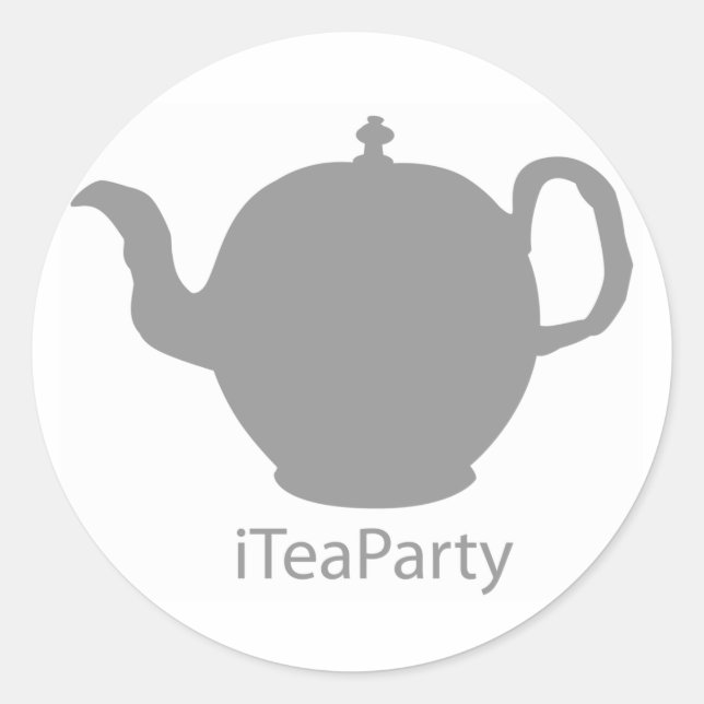iTeaParty-Aufkleber Runder Aufkleber (Vorderseite)