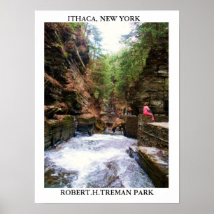 ITHACA, NEW YORK, ROBERT.H.TREMAN PARK Plakat