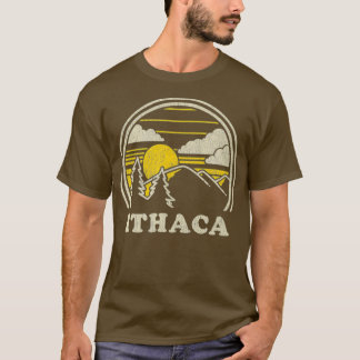 Ithaca New York Vintage Hiking Mountains T-Shirt