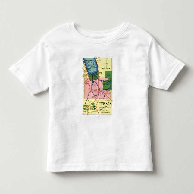 Ithaca und nahe gelegene Punkte des Interesses Kleinkind T-shirt (Vorderseite)