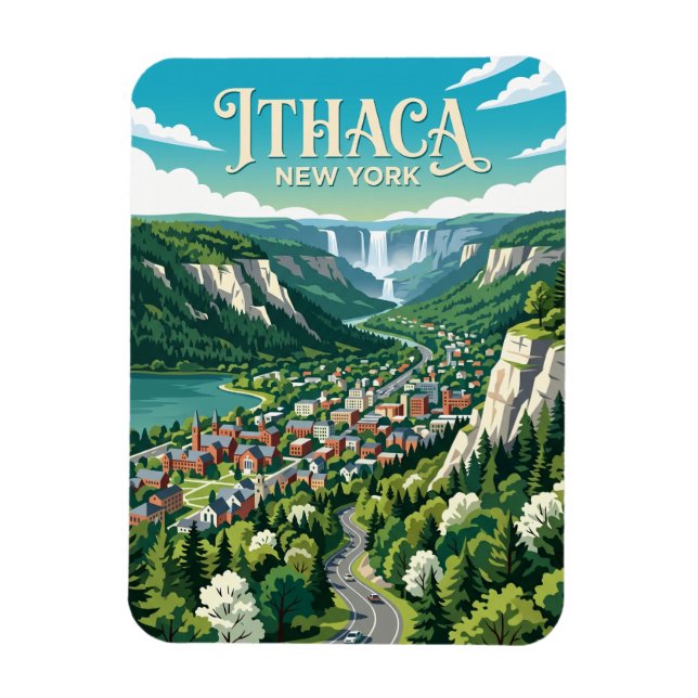 Ithaca USA Magnet (Vertikal)