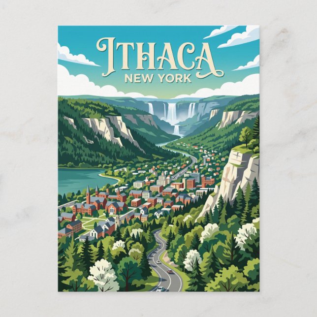 Ithaca USA Postkarte (Vorderseite)