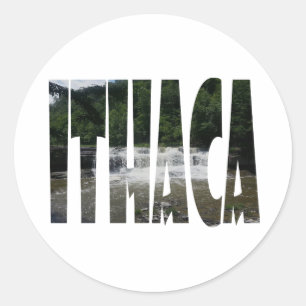 Ithaka ist Gorges Runder Aufkleber