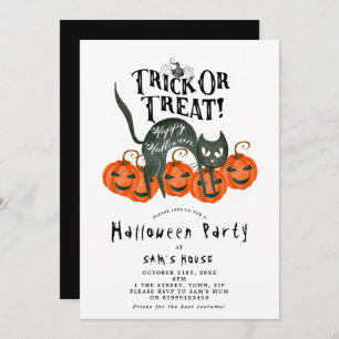 Itinéraire d'Halloween ou invitation à une fête