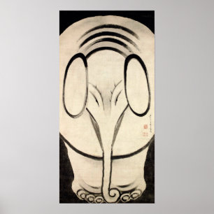Ito Jakuchu Elefant Poster