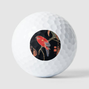 Ito Jakuchu Roter Papagei über Zweig japanische Ku Golfball