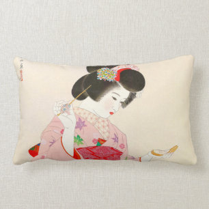 Ito Shinsui Erstellt eine japanische geisha Lady Lendenkissen