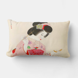 Ito Shinsui Erstellt eine japanische geisha Lady Lendenkissen