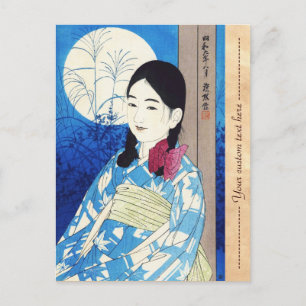 Ito Shinsui Herbst Vollmond Junge schöne Girl Postkarte