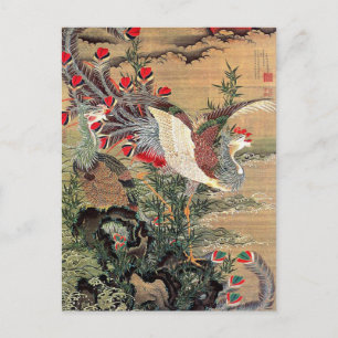 Itoh Jakuchu 伊 藤 冲 若, 旭 日 鳳 Postkarte