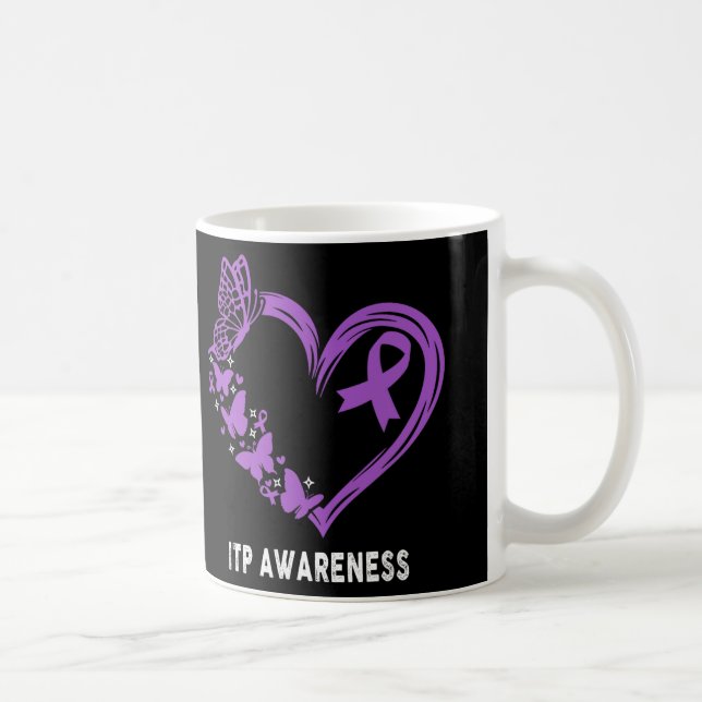 Itp Awareness Heart Itp Warrior Kaffeetasse (Rechts)