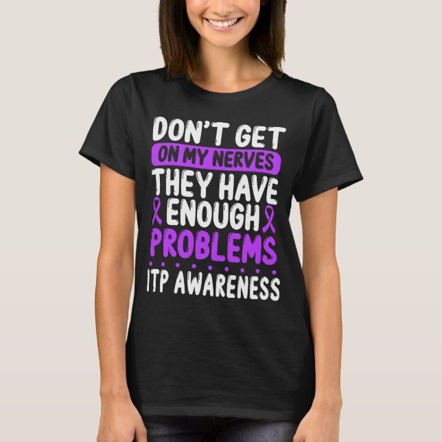 ITP Ribbon Lila ITP Survivor ITP Sensibilisierungs T-Shirt (Vorderseite)