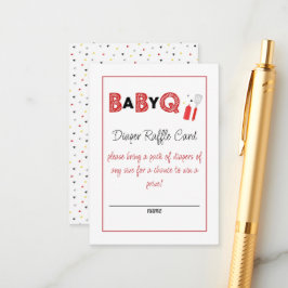 It's a Baby Q Diaper Raffle Card Begleitkarte