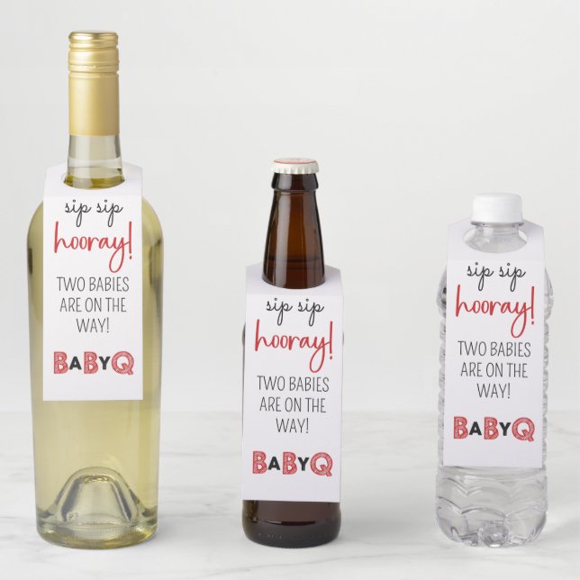 It's a Baby Q for Twins Bottle Hanger Flaschenanhänger (Beispiel)